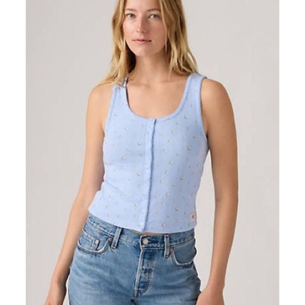 🌻5/$30🌻 LEVI’s Dry Goods Pointelle Tank/Sleeveless Top